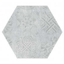 Шестигранник Цемент Декор Светло-серый 300x260 Hexagon